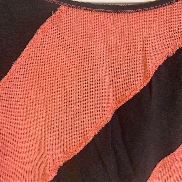We The Free Chunky Diagonal Stripe Top Orange Grey - Picture 11 of 14